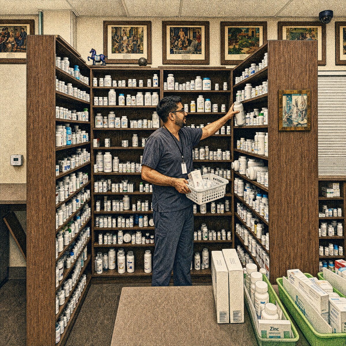 Delta Drugs technician preparing medications